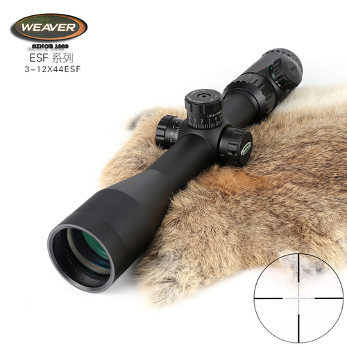 WEAVER/伟佛 3-12X44ESF侧调焦带灯 高抗震瞄准镜高清大视野瞄准器