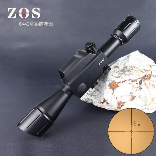 ZOS/环球 6X42测距瞄准镜一键测距方便使用，测距仪瞄准器