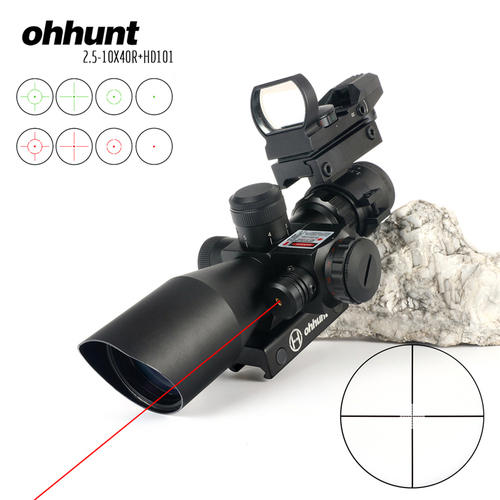 ohhunt/欧恒2.5-10X40R+HD101三合一带灯高清抗震瞄准镜