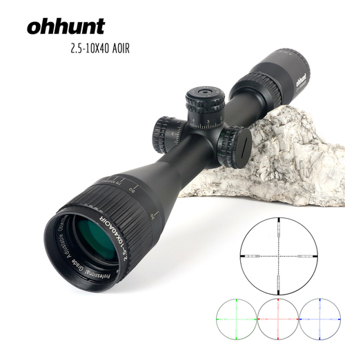 ohhunt/欧恒2.5-10X40AOIR物镜调焦带灯高清抗震瞄准镜